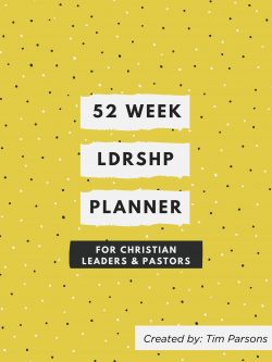 52 Week LDRSHP Planner: for Christian Leaders & Pastors (paperback)