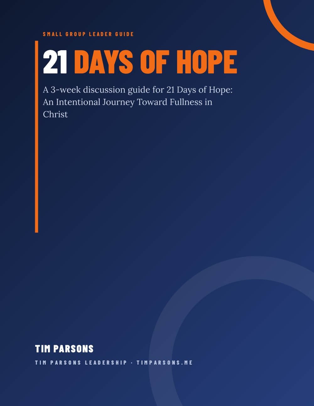 21 Days of Hope Small Group Leader Guide cover