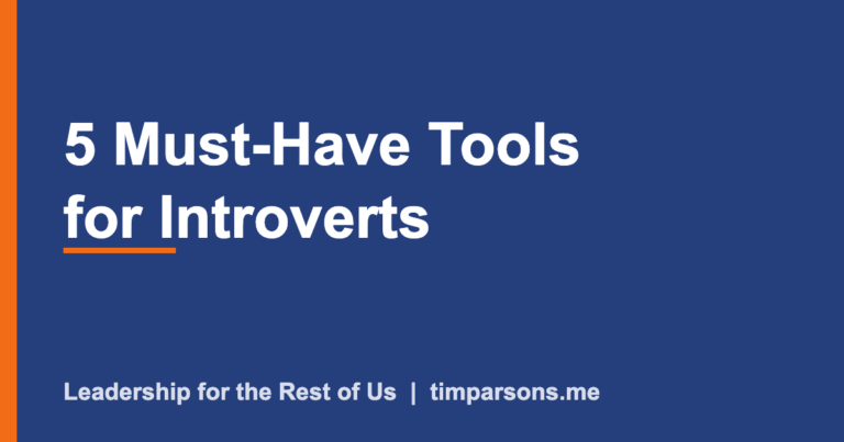 Title graphic reading 5 Must-Have Tools for Introverts